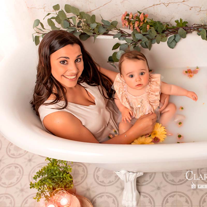 Sesión premamá milk bath